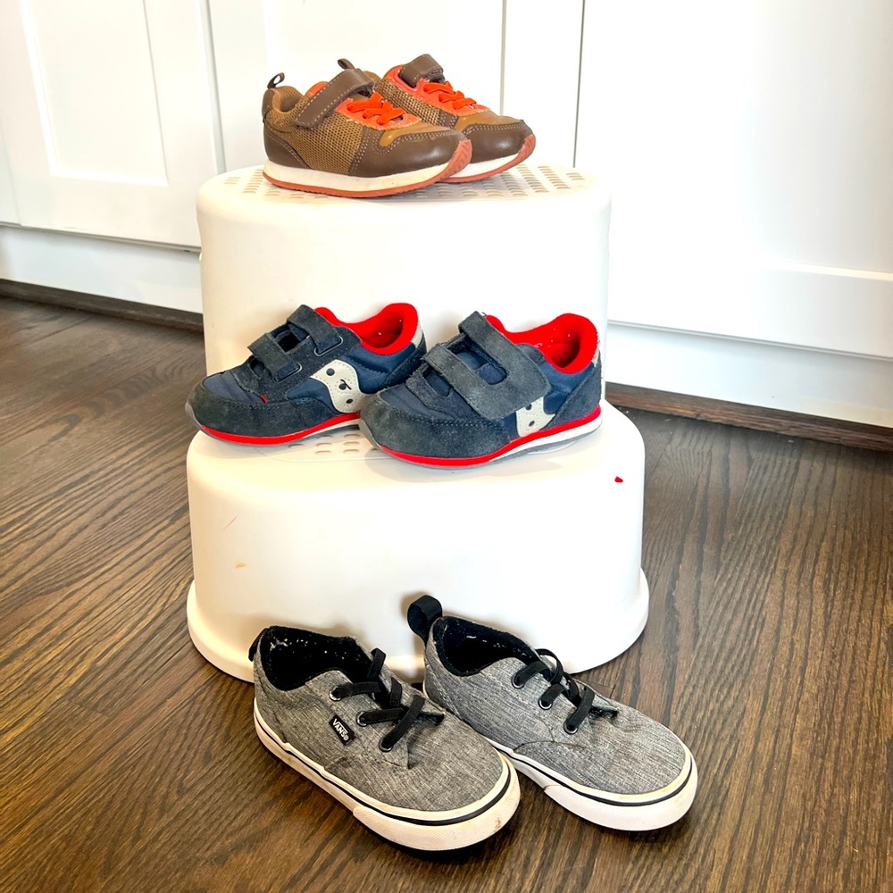 Toddler Sneaker Shoe Lot: Gap, Saucony, Vans
